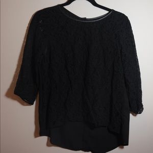 J Lace and sheer top